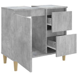 Bathroom Cabinet Concrete 65X33X60 Cm Engineered Wood