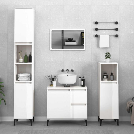 Bathroom Cabinet 65X33X60 Cm Engineered Wood