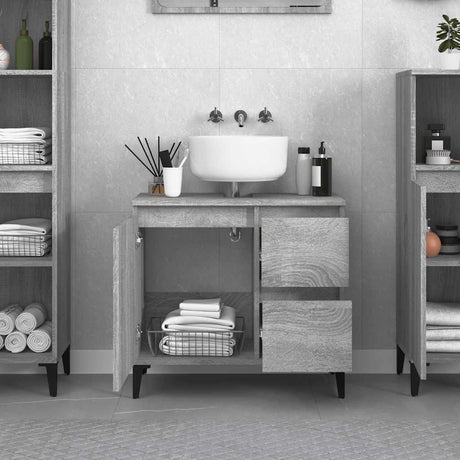 Bathroom Cabinet 65X33X60 Cm Engineered Wood