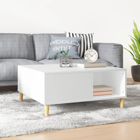Coffee Table 80X80X36.5 Cm Engineered Wood