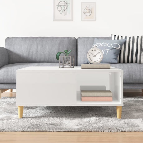 Coffee Table 80X80X36.5 Cm Engineered Wood