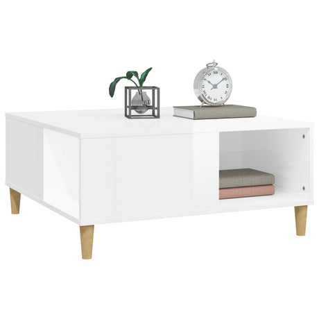 Coffee Table 80X80X36.5 Cm Engineered Wood