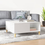 Coffee Table 80X80X36.5 Cm Engineered Wood