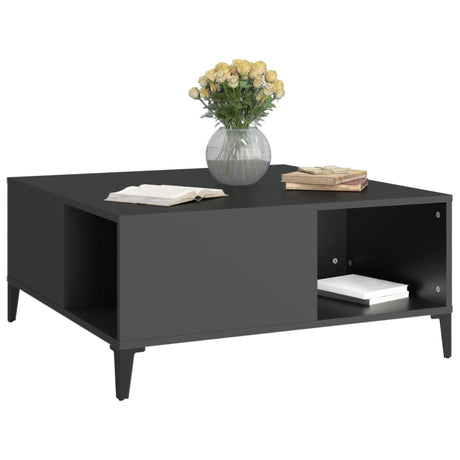 Coffee Table 80X80X36.5 Cm Engineered Wood