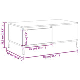 Coffee Table 90X50X36.5 Cm Engineered Wood