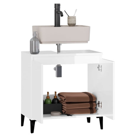 Sink Cabinet 58X33X60 Cm Engineered Wood