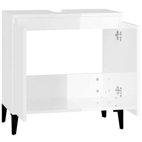Sink Cabinet 58X33X60 Cm Engineered Wood