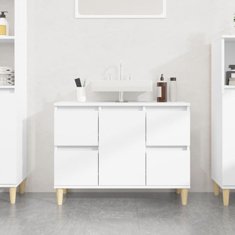 Sink Cabinet 80X33X60 Cm Engineered Wood