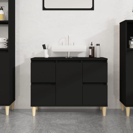 Sink Cabinet 80X33X60 Cm Engineered Wood