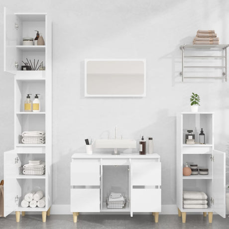 Sink Cabinet 80X33X60 Cm Engineered Wood