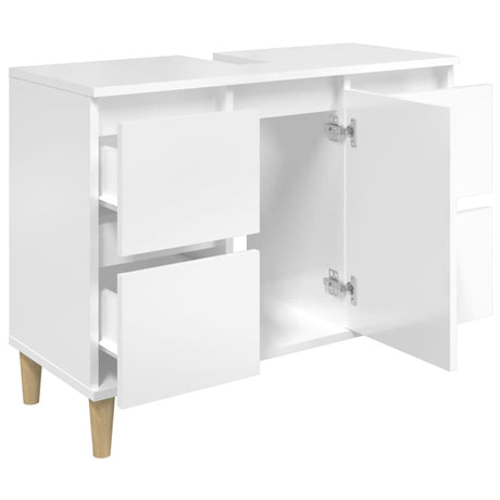 Sink Cabinet 80X33X60 Cm Engineered Wood