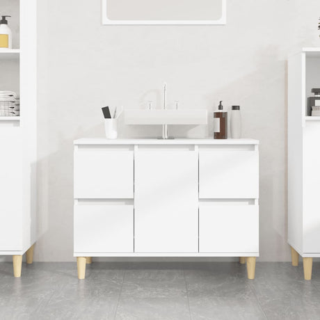 Sink Cabinet 80X33X60 Cm Engineered Wood