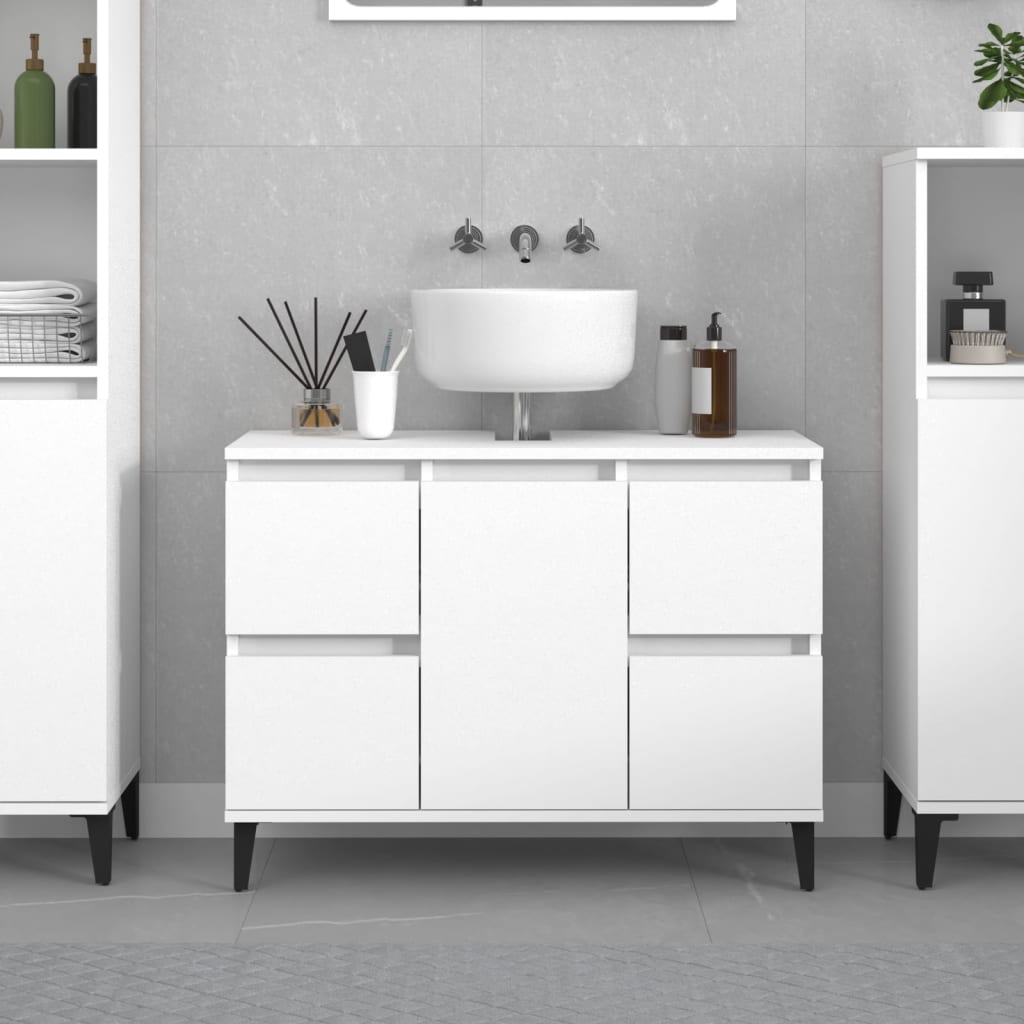 Sink Cabinet 80X33X60 Cm Engineered Wood