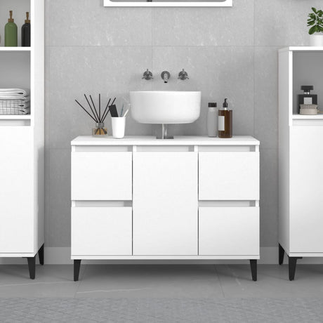 Sink Cabinet 80X33X60 Cm Engineered Wood