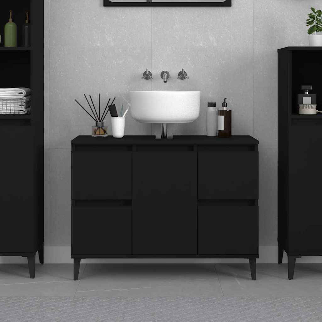 Sink Cabinet 80X33X60 Cm Engineered Wood