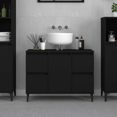 Sink Cabinet 80X33X60 Cm Engineered Wood