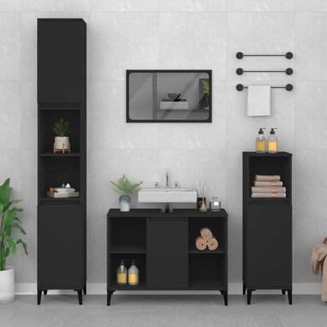 Sink Cabinet 80X33X60 Cm Engineered Wood