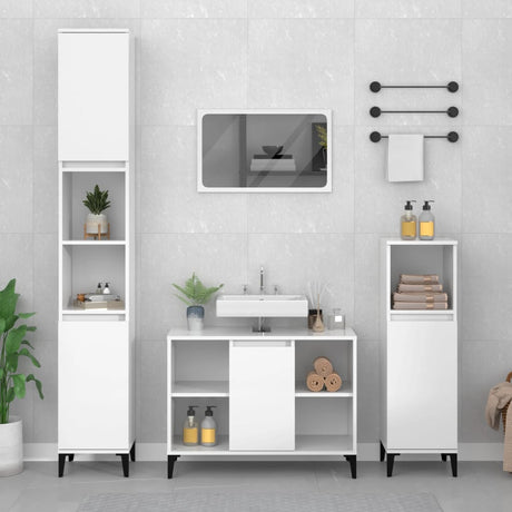 Sink Cabinet 80X33X60 Cm Engineered Wood