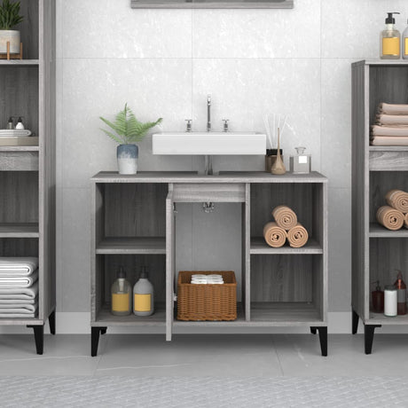 Sink Cabinet 80X33X60 Cm Engineered Wood