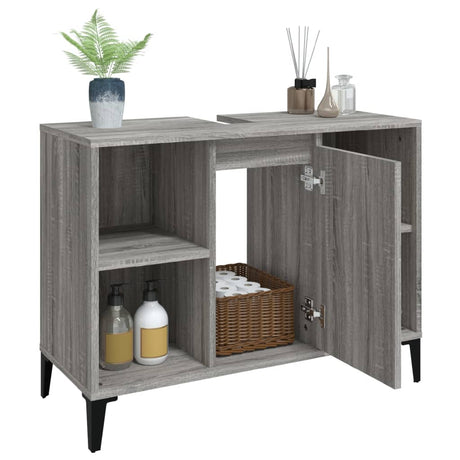 Sink Cabinet 80X33X60 Cm Engineered Wood