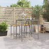 Bar Table With Glass Top Poly Rattan