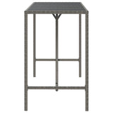 Bar Table With Glass Top Poly Rattan