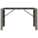 Bar Table With Glass Top Poly Rattan