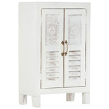 Sideboard White 55X30X90 Cm Solid Wood Acacia