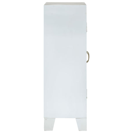 Sideboard White 55X30X90 Cm Solid Wood Acacia