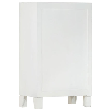 Sideboard White 55X30X90 Cm Solid Wood Acacia