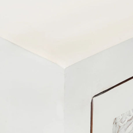 Sideboard White 55X30X90 Cm Solid Wood Acacia