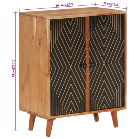 Sideboard 60X35X74 Cm Solid Wood Acacia