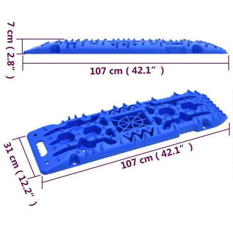 Traction Boards 2 Pcs 107X31X7 Cm Nylon
