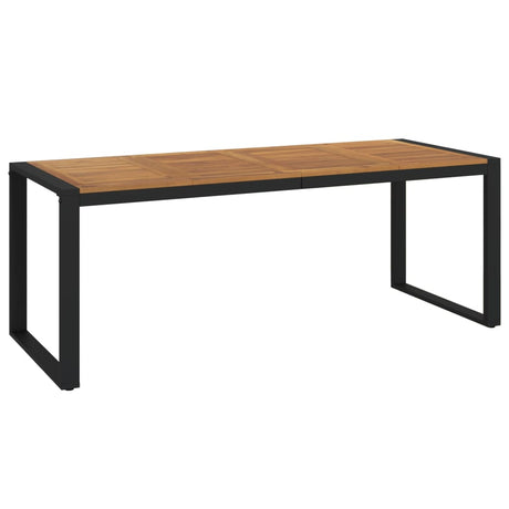 Garden Table With U-Shaped Legs Solid Wood Acacia