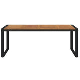 Garden Table With U-Shaped Legs Solid Wood Acacia