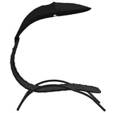 Sun Lounger With Canopy 167X80X195 Cm Fabric And Steel