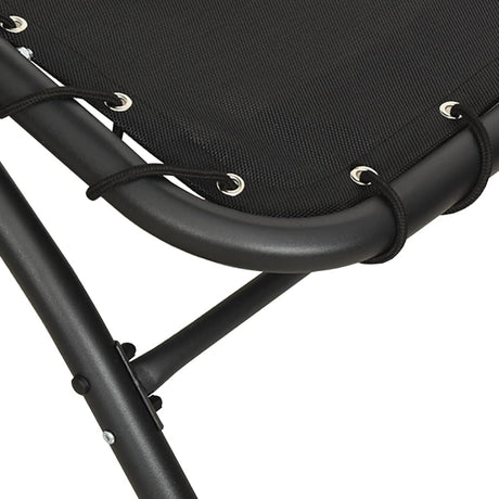 Sun Lounger With Canopy 167X80X195 Cm Fabric And Steel