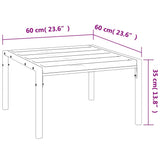 Garden Coffee Table 60X60X35 Cm Steel