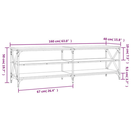 Tv Cabinet 160X40X50 Cm Engineered Wood