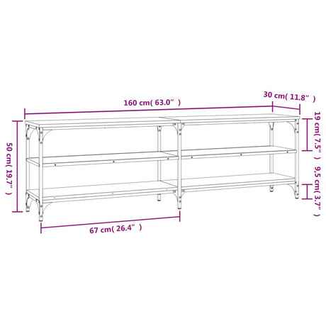 Tv Cabinet 160X30X50 Cm Engineered Wood