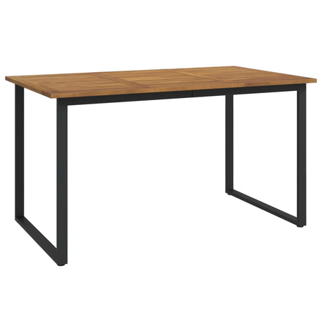 5 Piece Garden Dining Set Solid Wood Acacia And Metal