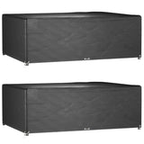 Garden Furniture Covers 2Pcs 4 Person Poly Rattan 113X113Cm