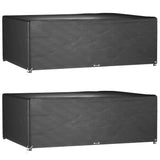 Garden Furniture Covers 2Pcs 4 Person Poly Rattan 113X113Cm