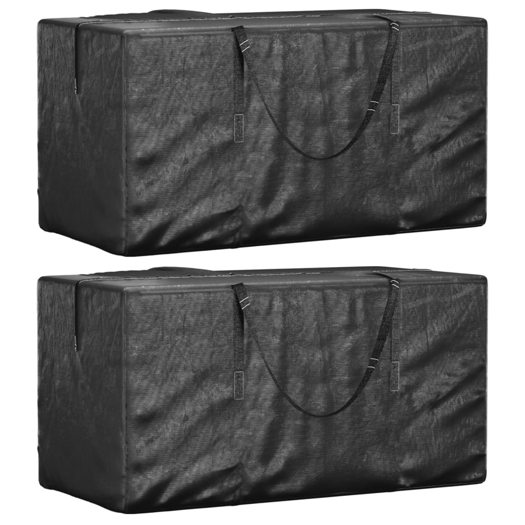 Garden Cushion Storage Bag Black Polyethylene
