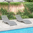 Sun Loungers 2 Pcs Solid Wood Acacia