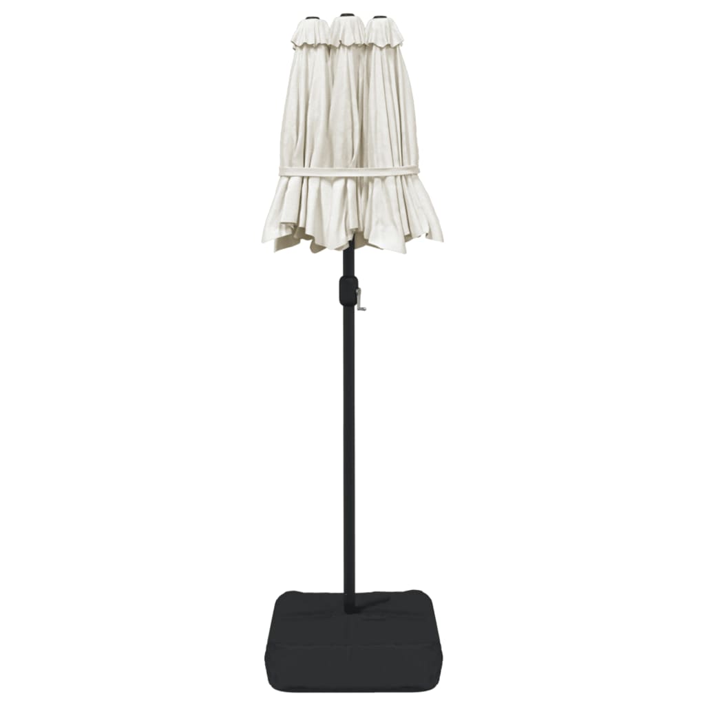 Double-Head Garden Parasol Sand 316X240 Cm