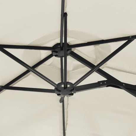 Double-Head Garden Parasol Sand 316X240 Cm