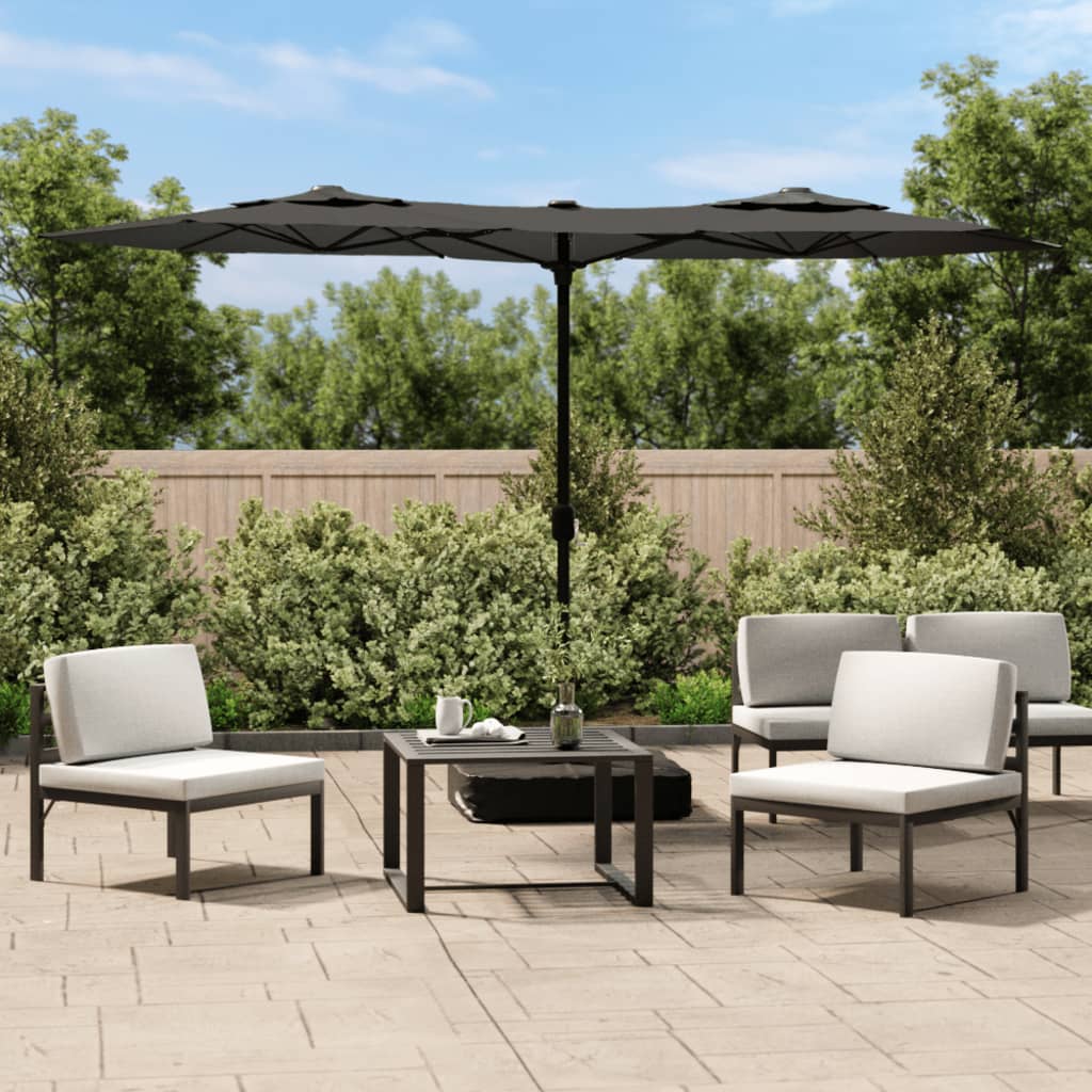 Double-Head Garden Parasol Sand 316X240 Cm