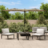 Double-Head Garden Parasol With Leds 316X240 Cm