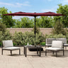 Double-Head Garden Parasol With Leds 316X240 Cm